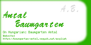 antal baumgarten business card